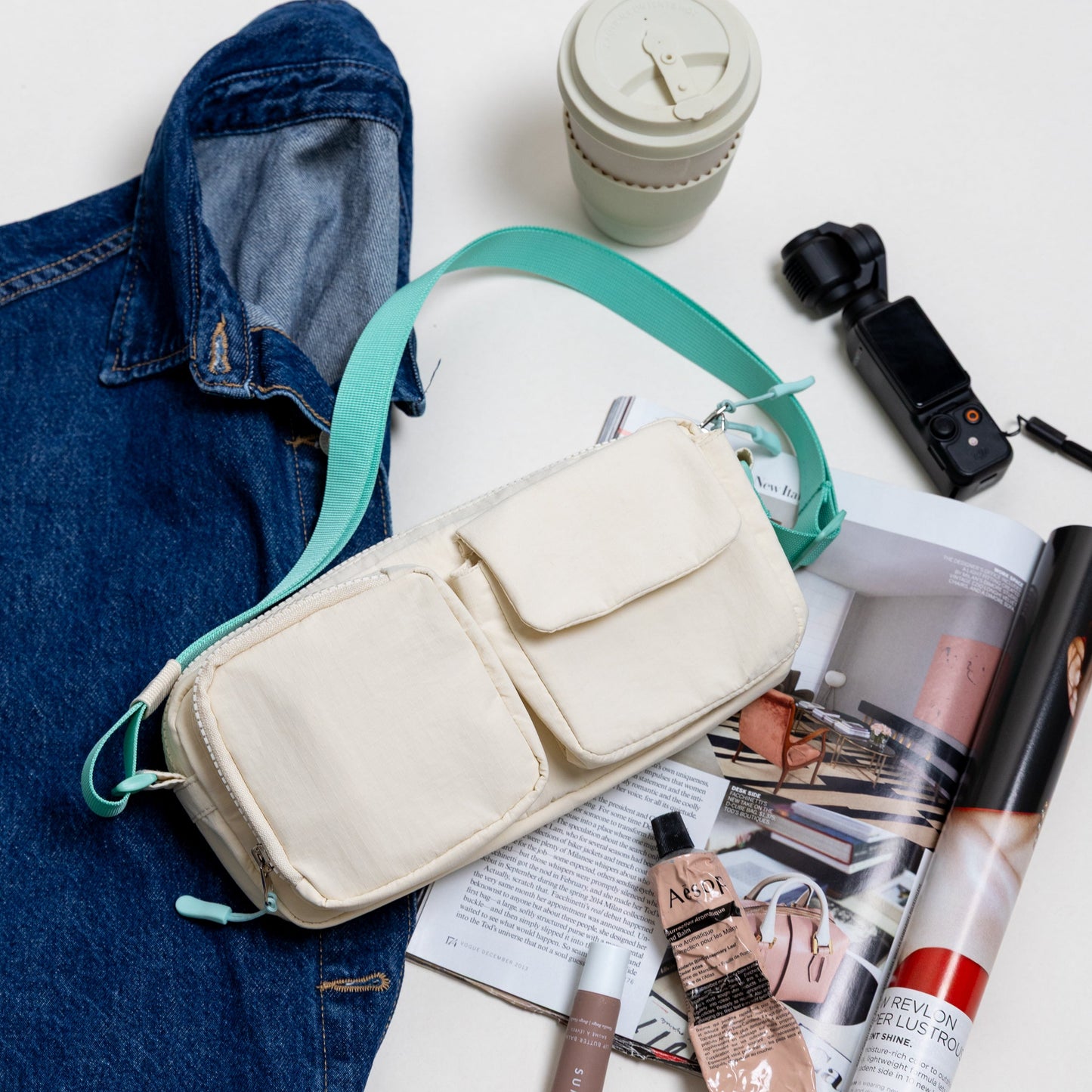 Hibi crossbody in Milk